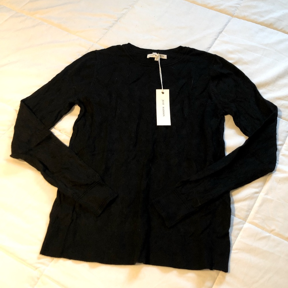 black sweater